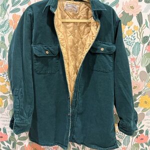 Vintage green Corduroy Jacket with Quilted Lining men’s size medium